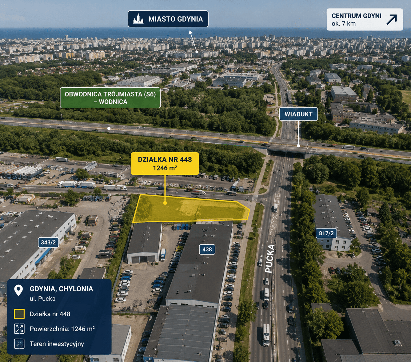 REZERWACJA / DZIAŁKA / Gdynia Chylonia; ul. Pucka